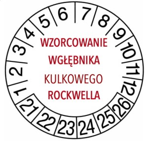 Wzorcowanie akredytowane wgłębnika kulkowego Rockwella + świadectwo wzorcowania CIA-ILAC MRA